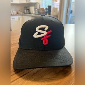 Residency SF Hat black white and red